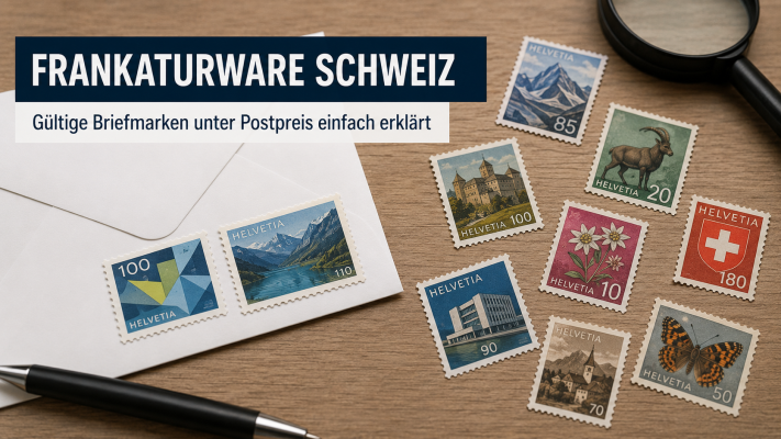Frankaturware Schweiz: gültige Briefmarken unter Postpreis einfach erklärt - Frankaturware Schweiz einfach erklärt | Porto sparen
