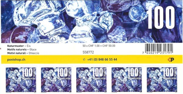 50 Briefmarken à CHF 1.00 selbstklebend