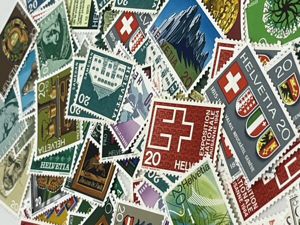 Frankaturgültige Briefmarken Lot 100 Stück 20 Rappen (na01)