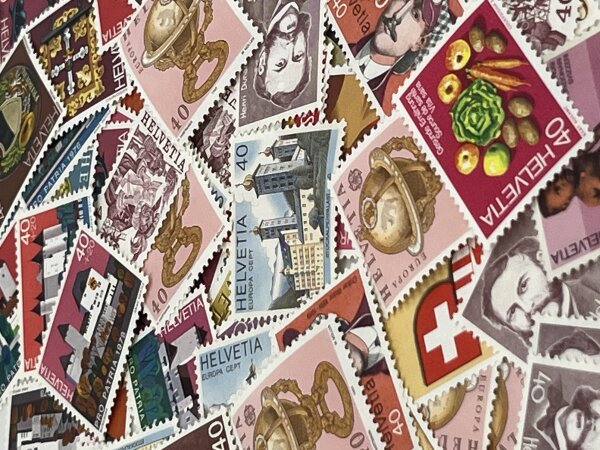 Frankaturgültige Briefmarken Lot 100 Stück 40 Rappen (na01)