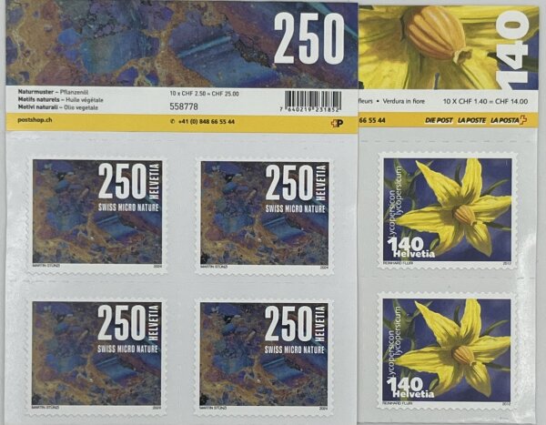 10 Briefmarken Satz à CHF 3.90 selbstklebend